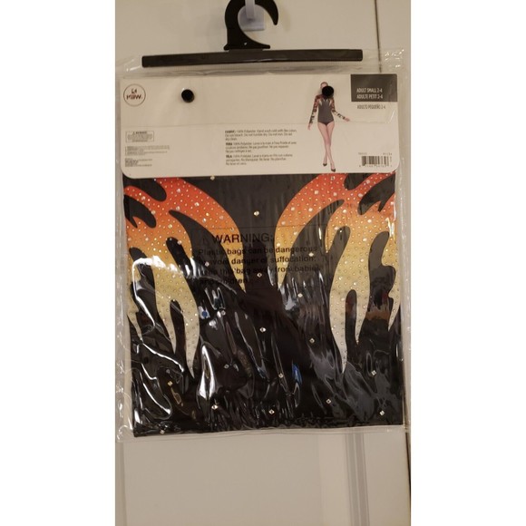 New Fire Costume Bodysuit- Adult Small - Picture 4 of 6